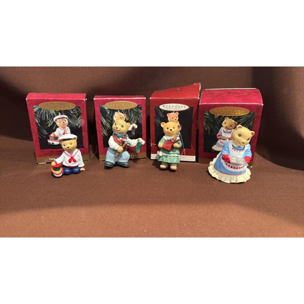 Lot of 4 Hallmark Keepsake Christmas Ornaments  The Bearingers Themed